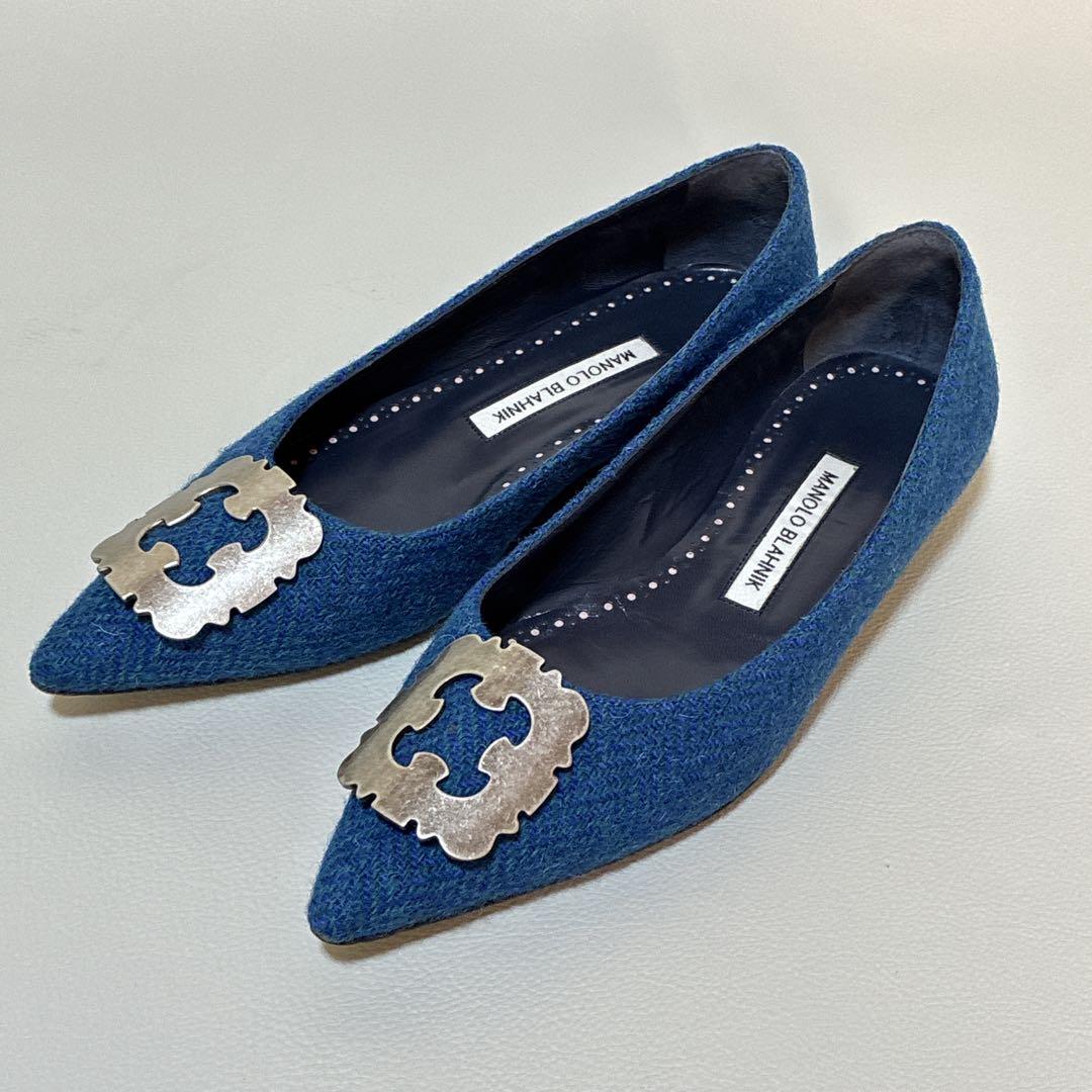 MANOLOBLAHNIK マノロブラニク ハンギシ フラット パンプス