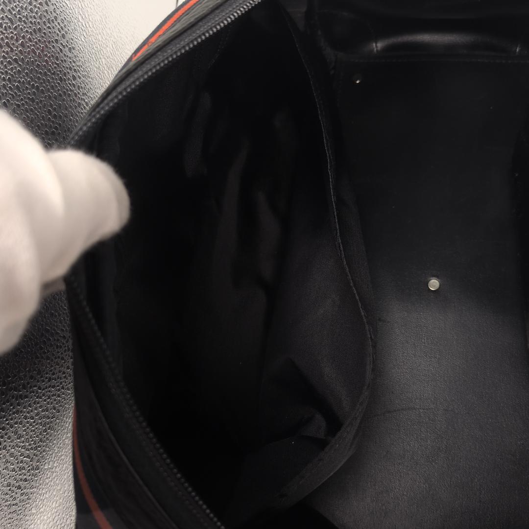 良品✨バーバリー ボストンバッグ ノヴァチェック キャンバス ネイビー