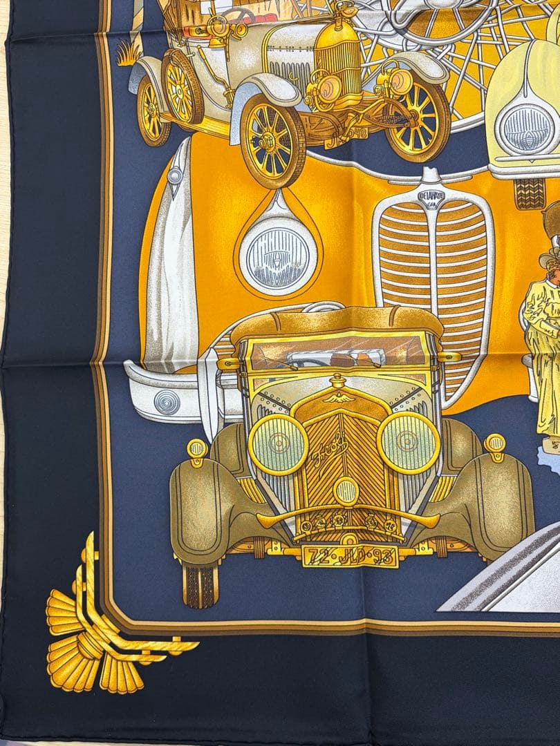未使用品 エルメス HERMES カレ90 スカーフ オートモービル