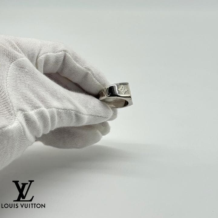 【極美品】ルイヴィトン シグネットリング モノグラム Ｍ　シルバーリング　指輪