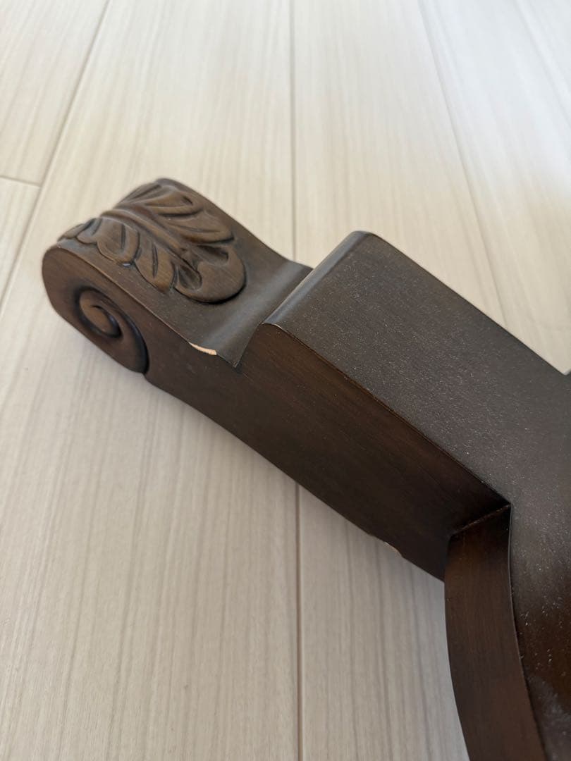 丸テーブル　木製　アンティーク調　センターテーブル　ハンドメイド