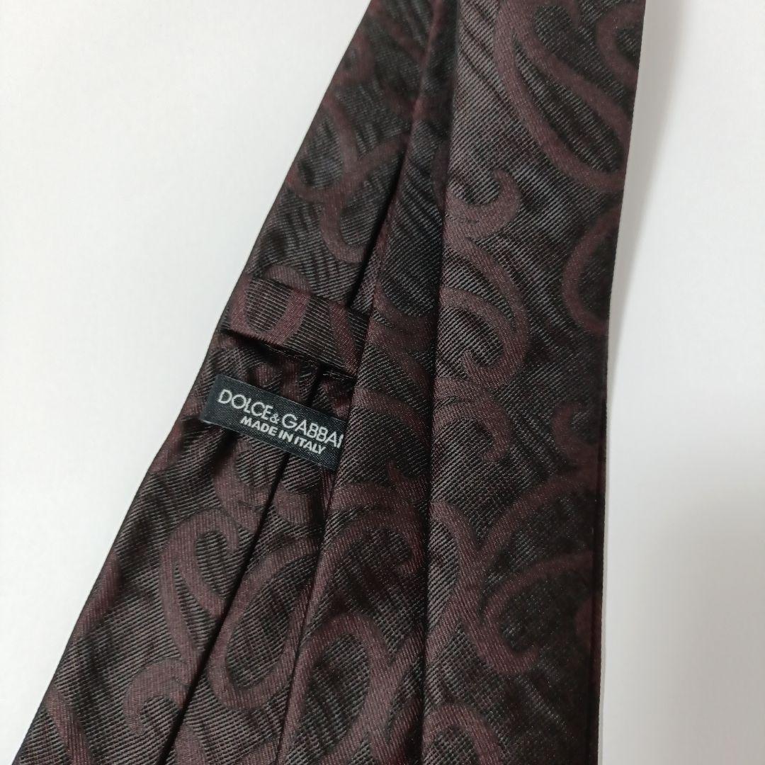 ドルチェ&ガッバーナ ペイズリー柄ネクタイ ナロータイ Italy製 美品