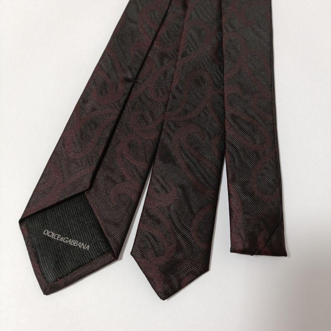 ドルチェ&ガッバーナ ペイズリー柄ネクタイ ナロータイ Italy製 美品