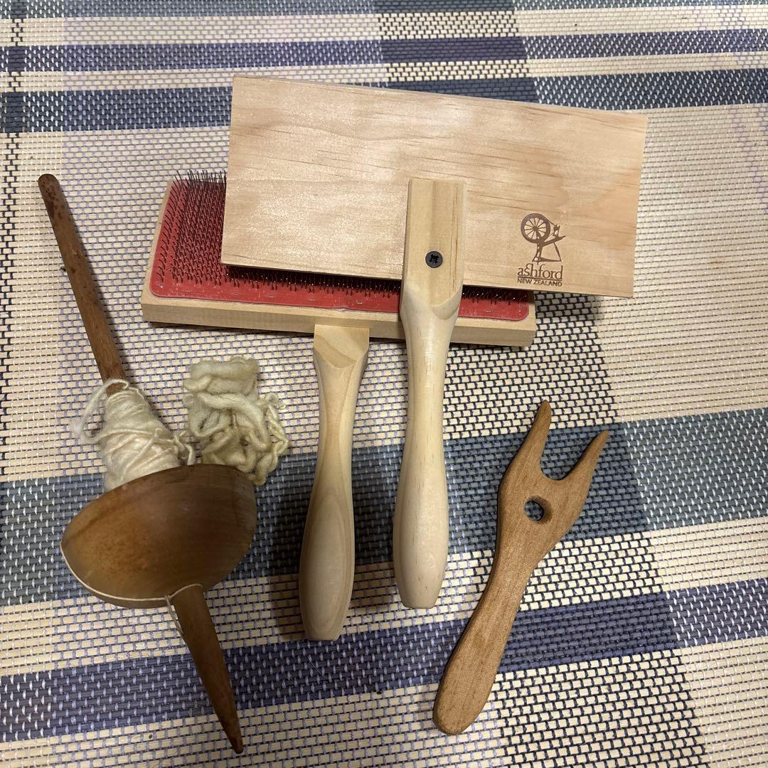 Ashford アシュフォード・ハンドカーダー スピンドル、Y字リリアンのセット