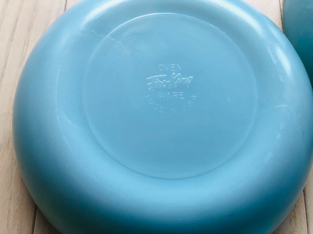 【FireKing】ターコイズブルー計10点ベリー＆サラダボウル・セットでお得！