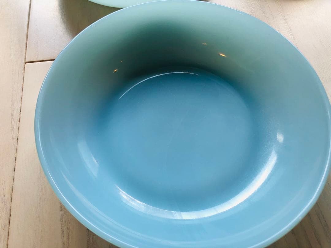 【FireKing】ターコイズブルー計10点ベリー＆サラダボウル・セットでお得！