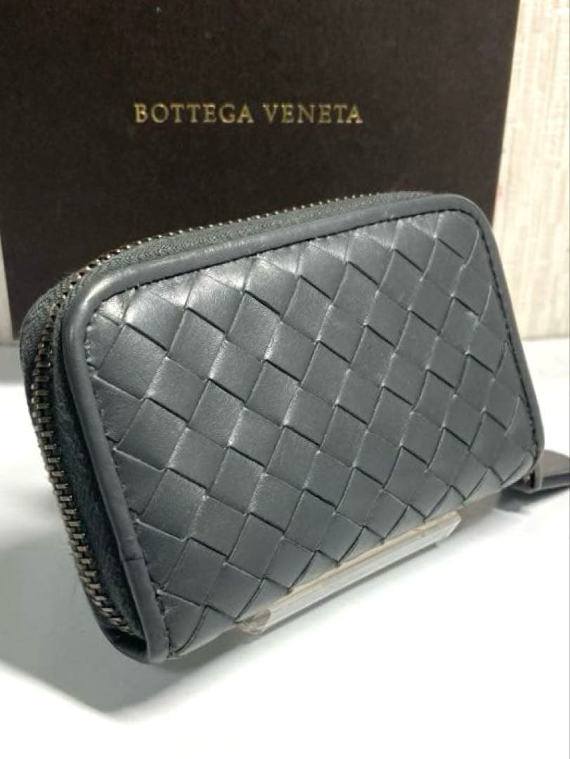 美品　ボッテガヴェネタ　イントレチャート　ケース　カードケース　グレー