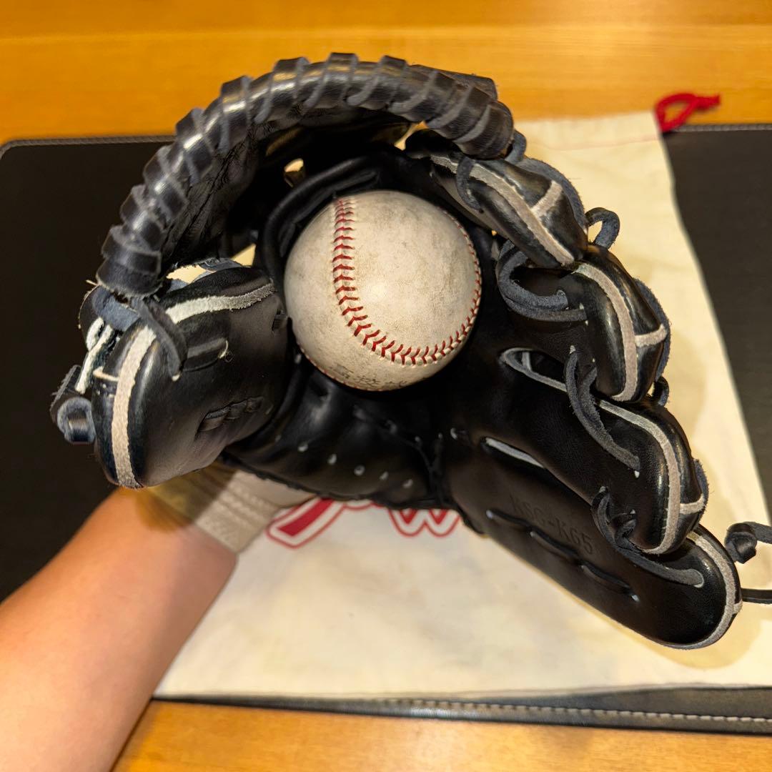 久保田スラッガー 投手用 硬式グローブ KSG-K65 ブラック 美品！