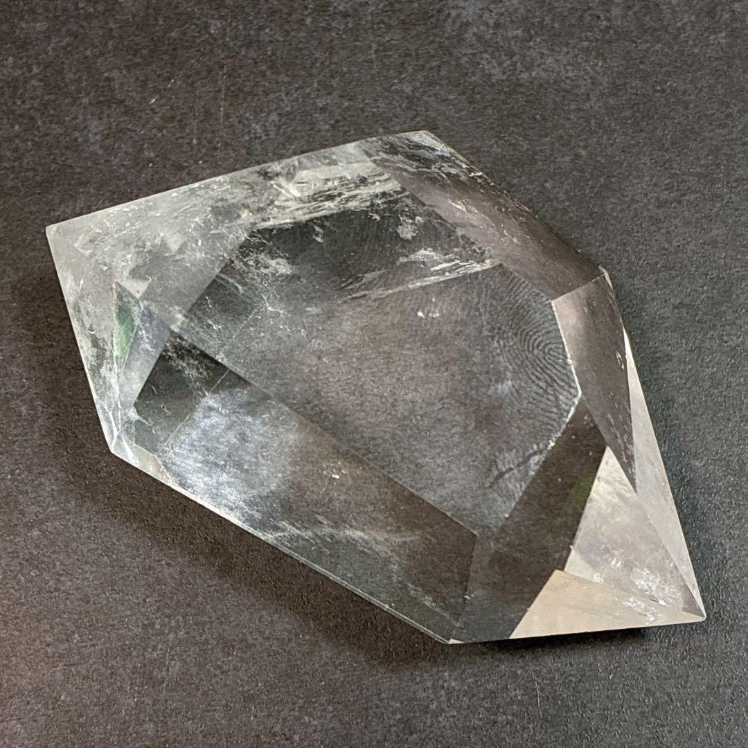 天然水晶 両剣 ロッククリスタル ダブルポイント 130g超え パワーストーン