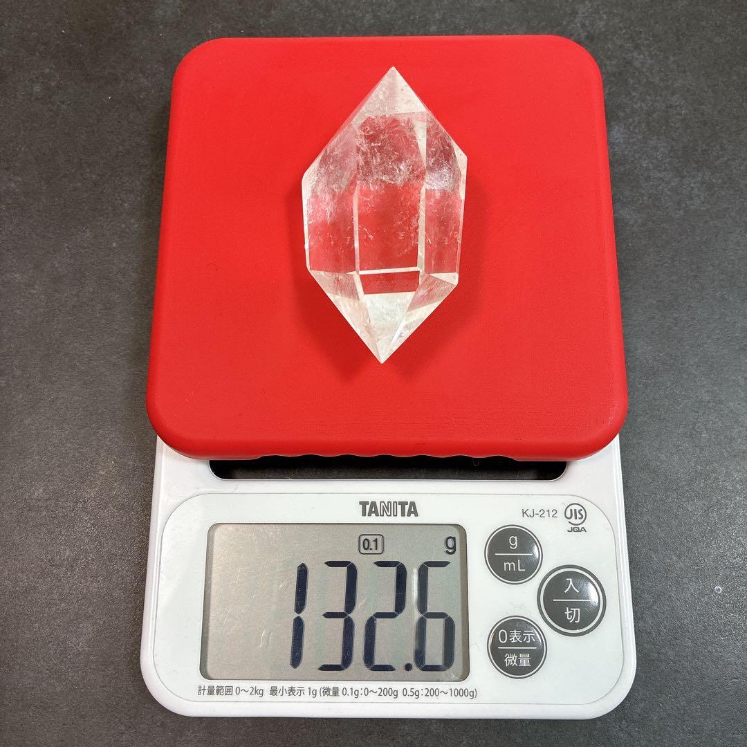 天然水晶 両剣 ロッククリスタル ダブルポイント 130g超え パワーストーン