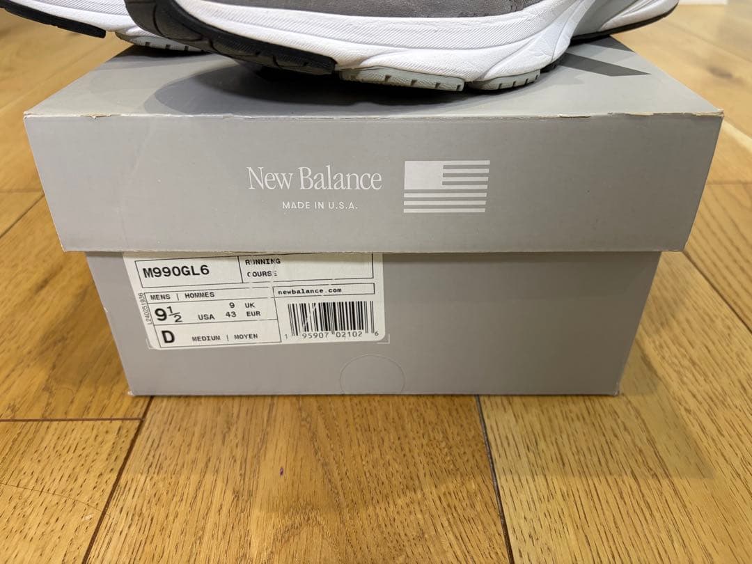 24年 USA製 ニューバランス M990GL6（990v6） 9.5Dワイズ