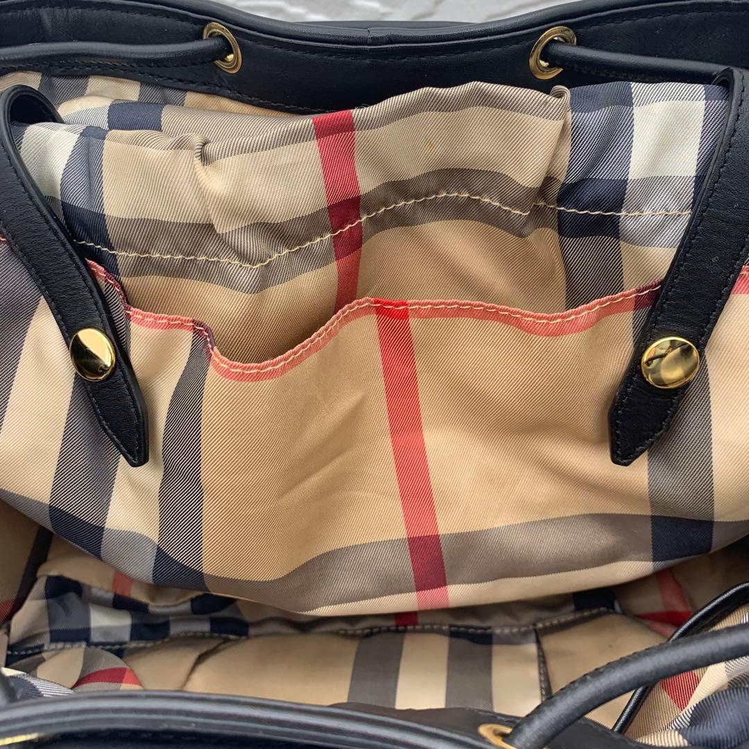 希少！Burberry ノバチェックマザーズバッグ キルティングレザー2Way