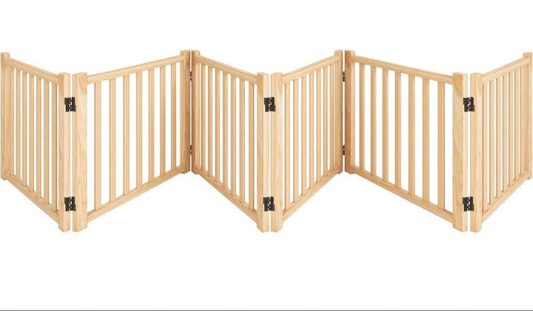 犬ゲート 置くだけ 木製 折りたたみ ペットゲート ペットフェンス