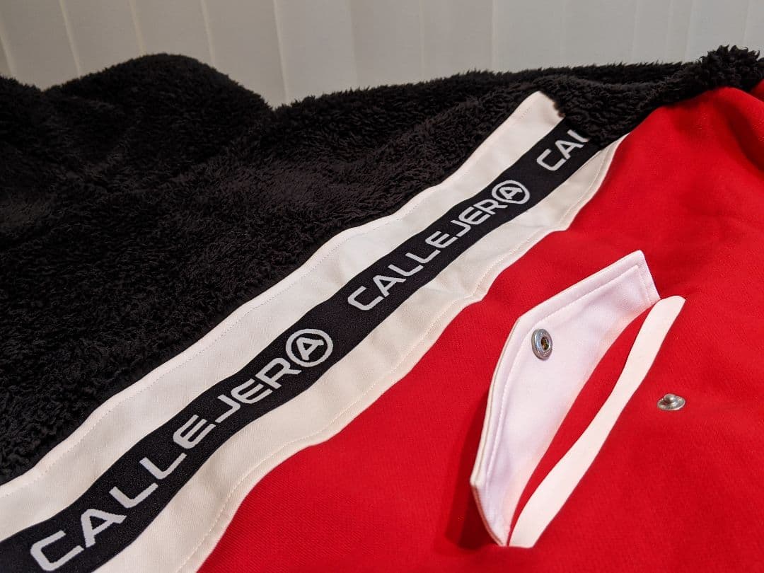 カジェヘラ　切替　ボア　ハーフジップ　パーカー　スウェット　ゴルフ　ウェア　黒