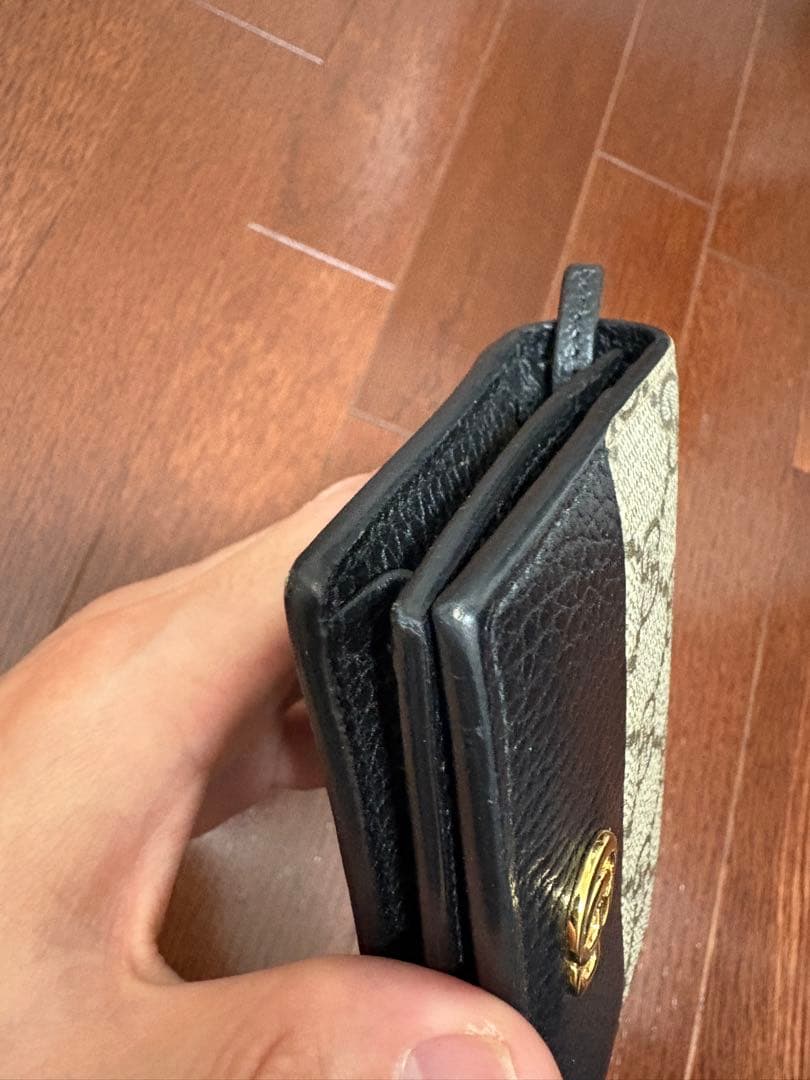 GUCCI 二つ折り財布 GGマーモント ブラック
