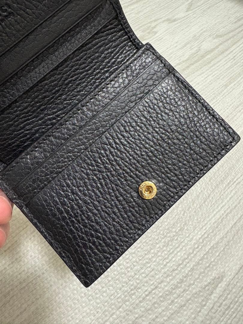 GUCCI 二つ折り財布 GGマーモント ブラック