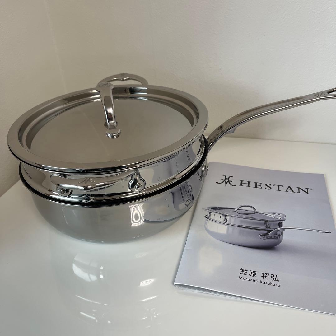 Hestan ステンレススチール マスターパン　２４㎝　スチーマー付き