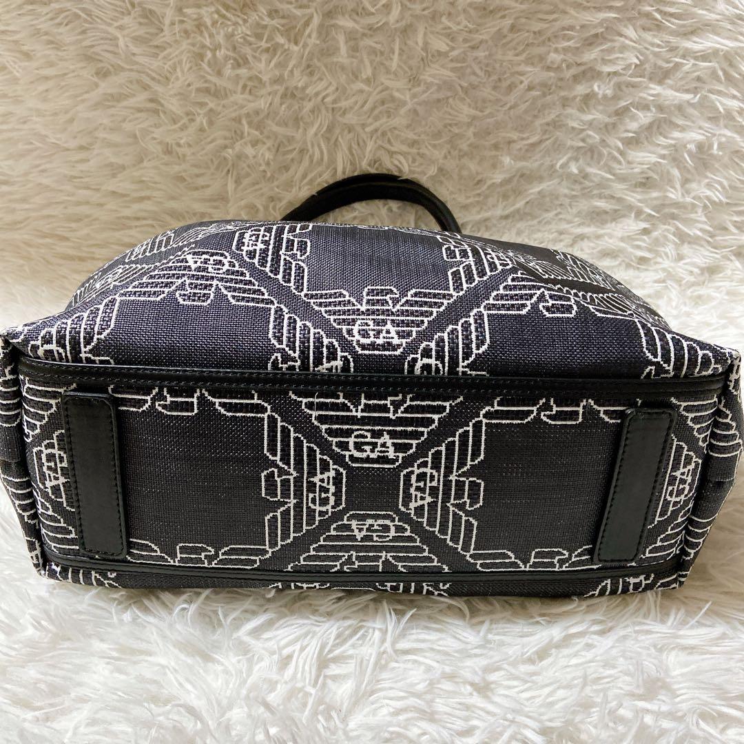 うさぎ ⭐️エンポリオアルマーニ　トートバッグ　A4サイズ 総柄　ロゴ