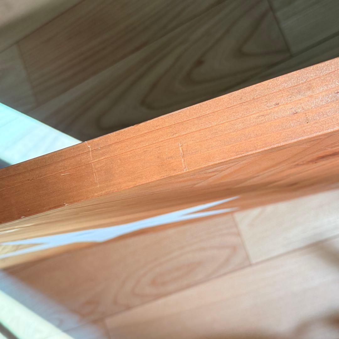 【キズ有.半額】木製ヘリンボーンローテーブル