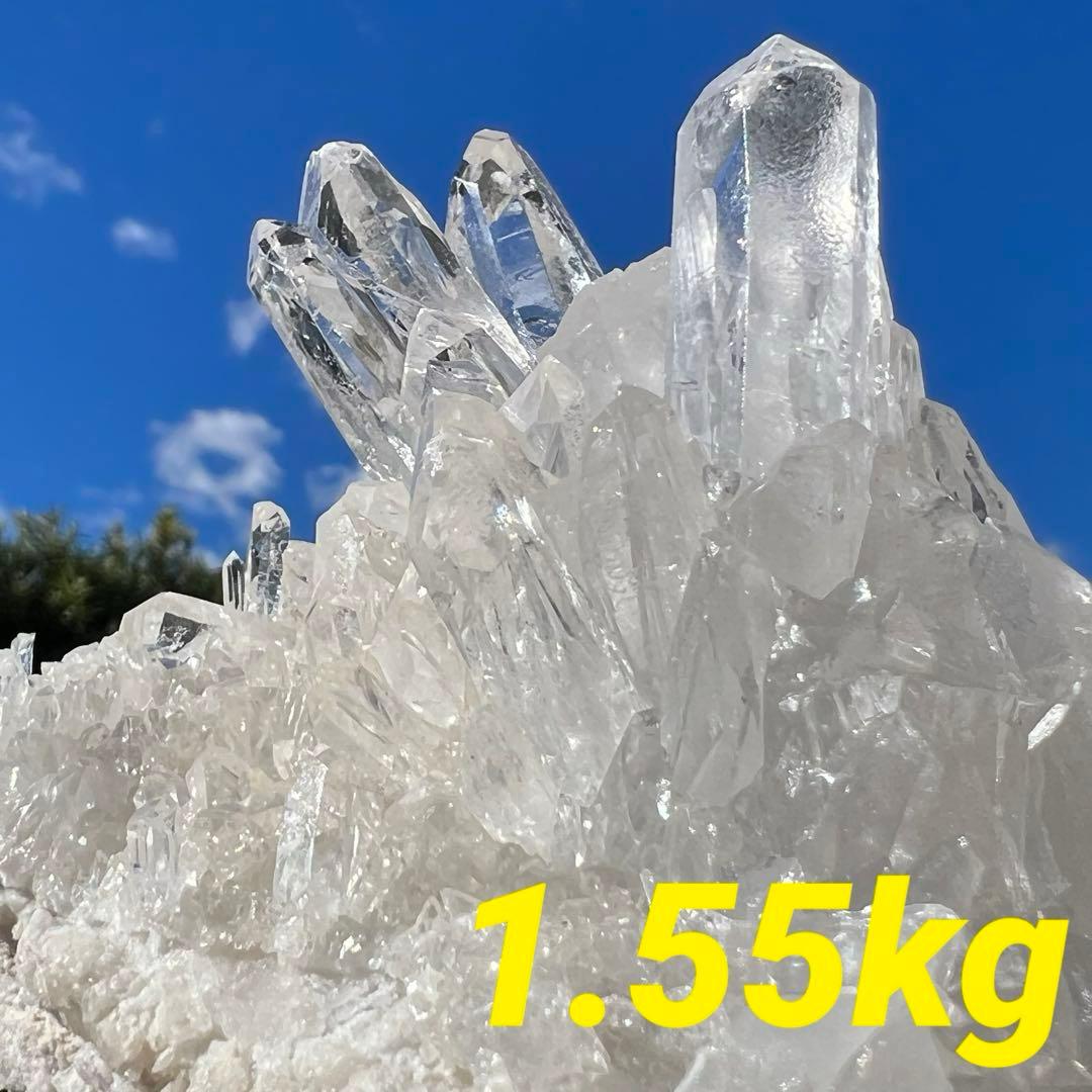 ✳️☆極煌の逸品☆✨高透明度 レインボー 水晶クラスター 天然石 原石 置物