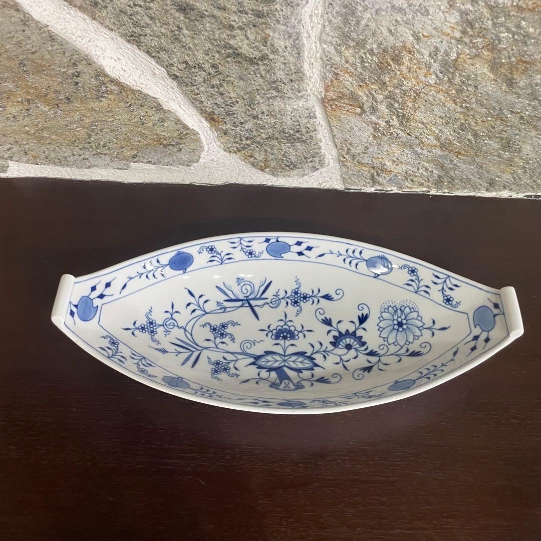 MEISSEN ブルーオニオン　オバールプラッター