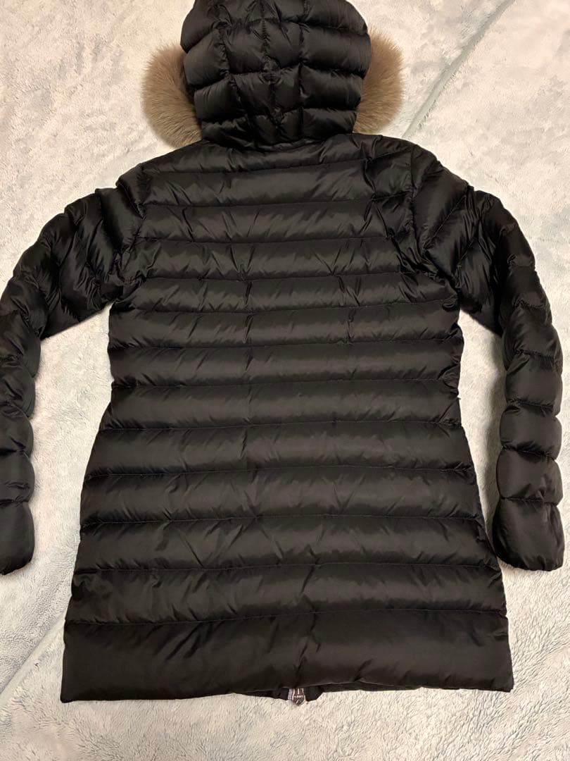 デュベティカ　ロングコート　ロングダウン　黒色　フォックスファー　ベルト付