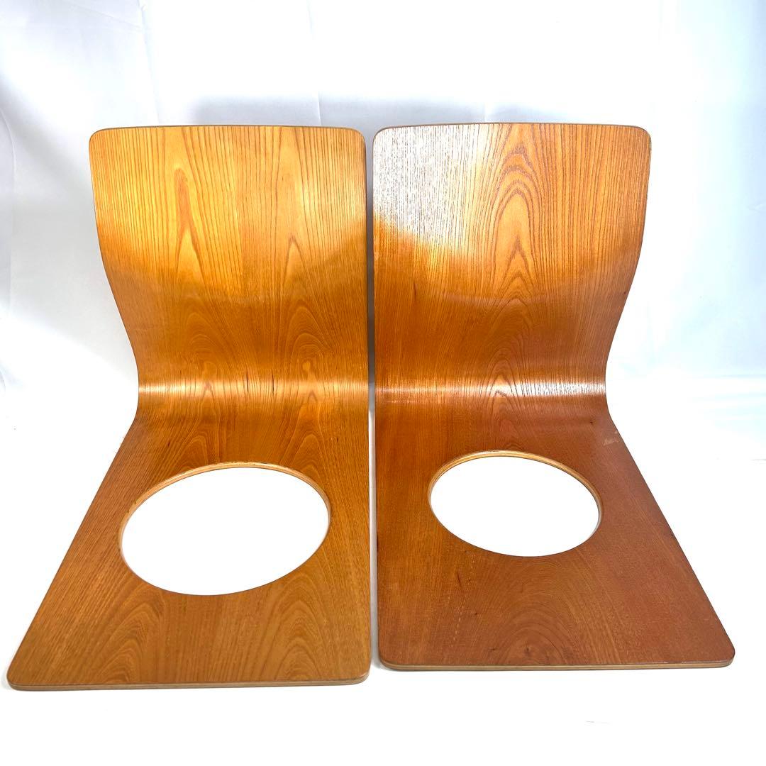 【送料無料】天童木工　座椅子　ヴィンテージ　旧ロゴ　おまけ１脚