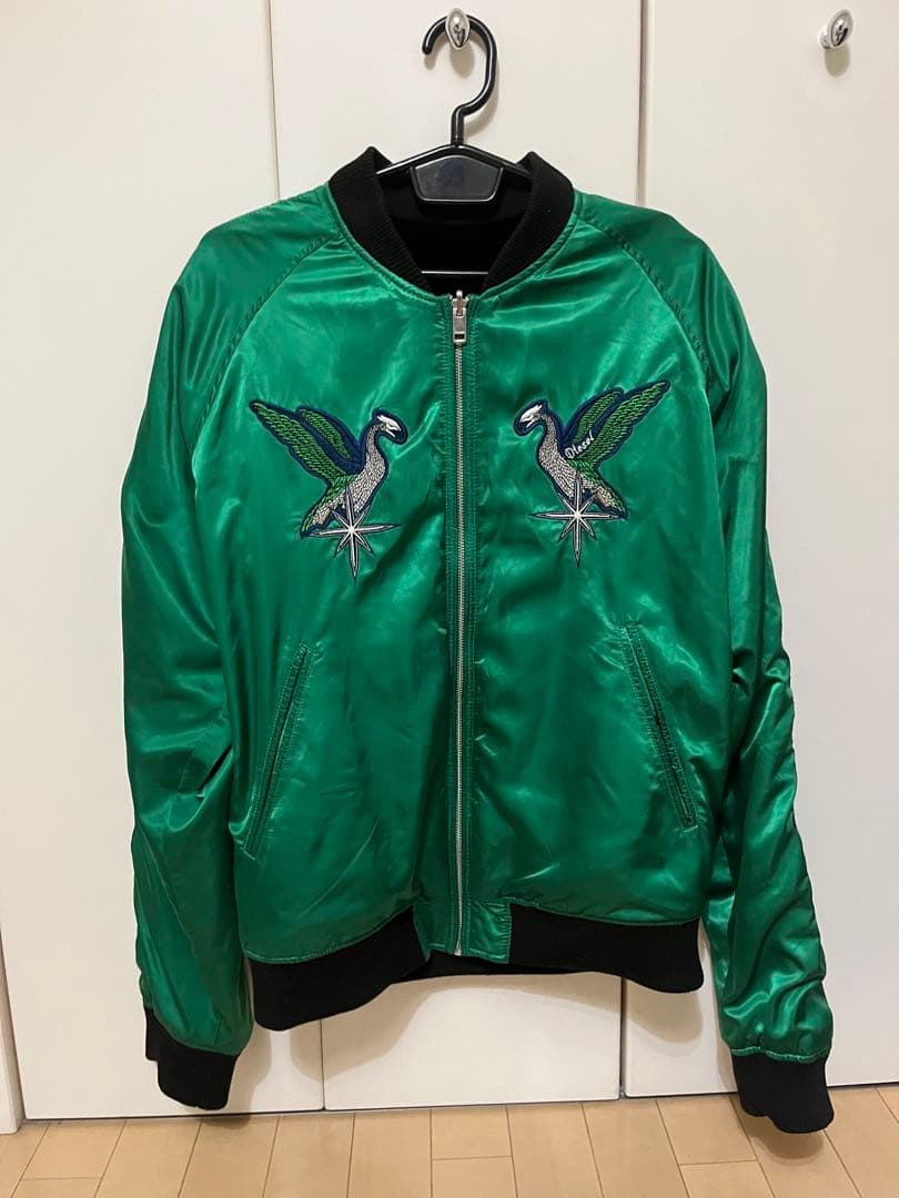 希少　DIESEL ディーゼル スカジャン リバーシブル ベロア 刺繍