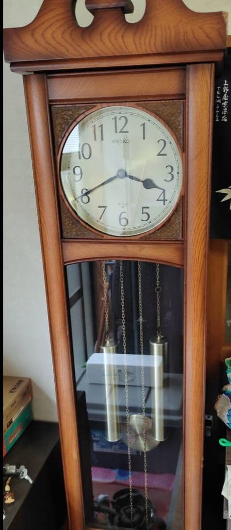 SEIKO大型柱時計 木製 アンティーク