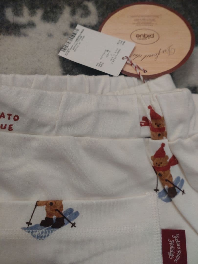 ジェラートピケ ホリデー スキーベアロングパンツ