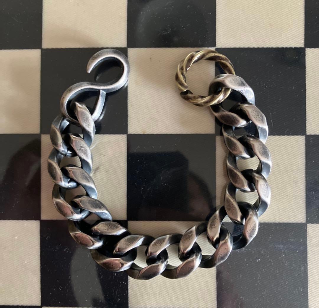 ブラス製　シルバーメッキ　ブレスレット