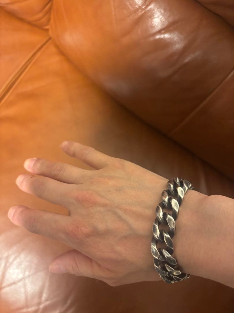 ブラス製　シルバーメッキ　ブレスレット