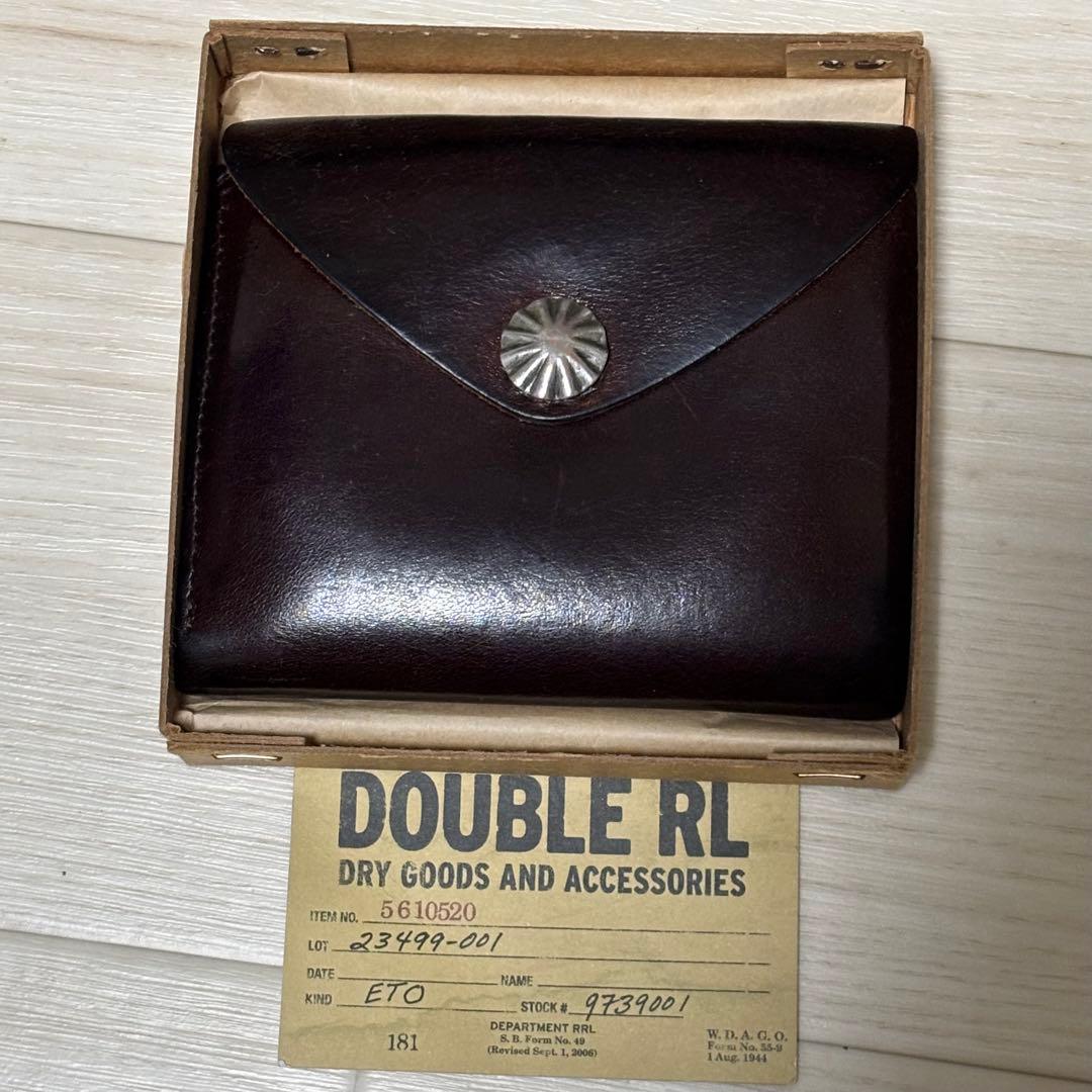 ダブルアールエル　RRL レザー コンチョ ウォレット 財布　ブラウン