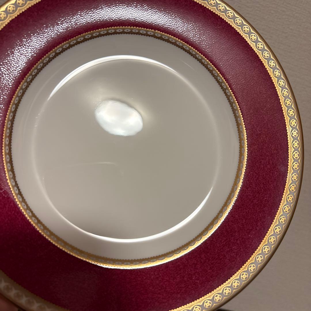 ウェッジウッド　ユーランダー　パウダールビー　デザートプレート　20.5cm