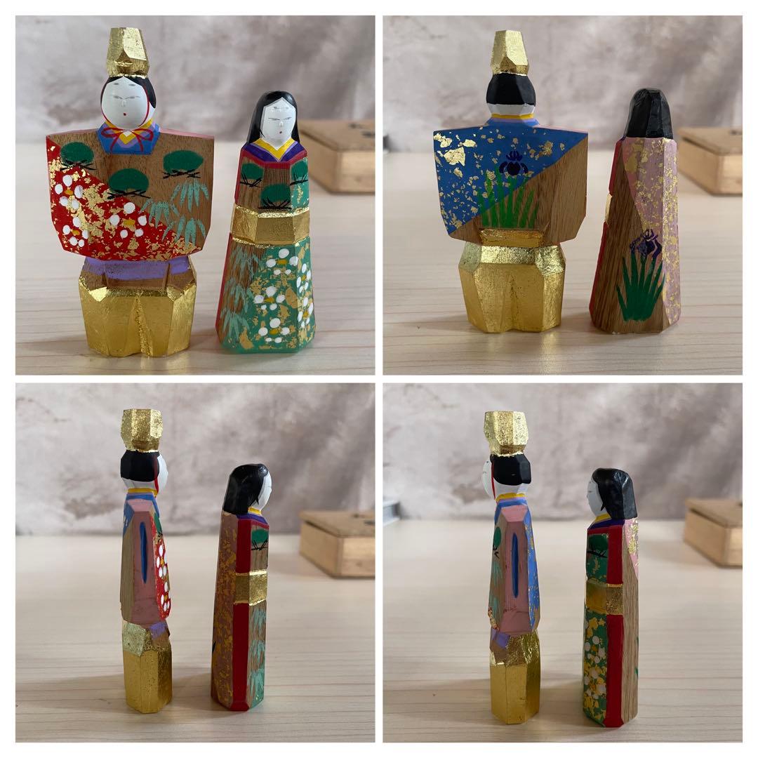 奈良一刀彫　木彫り　雛人形　立雛　S1158