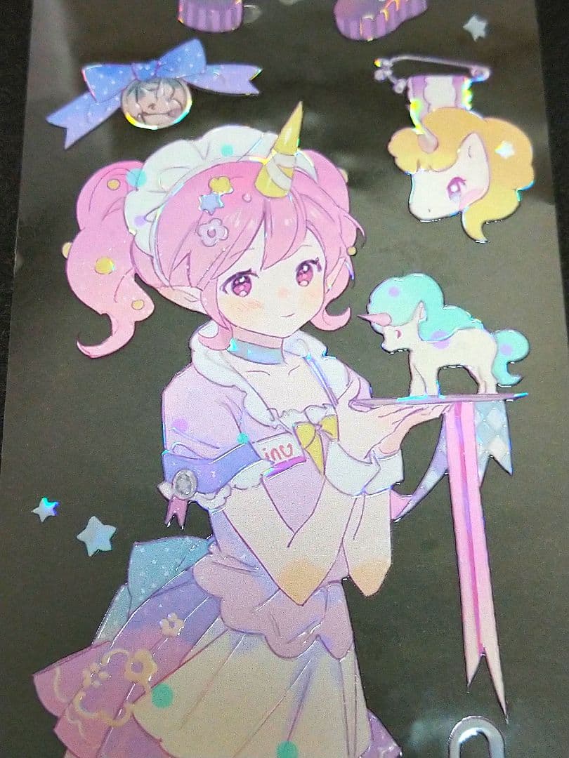 J605＃独角兽的梦境(贝壳光)Menu切り売り海外人物マステ女の子