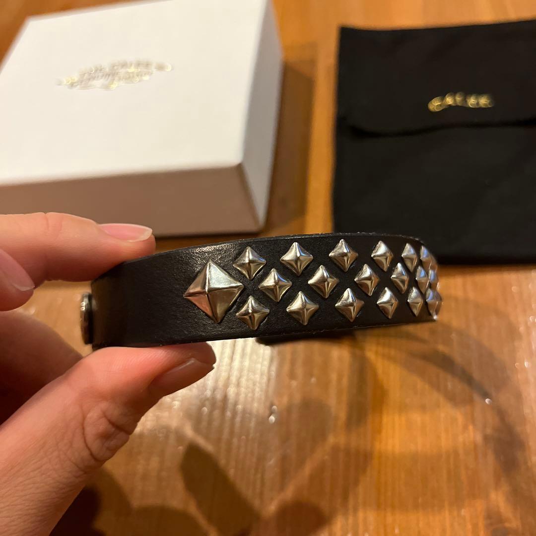 CALEE スタッズレザーバングル
