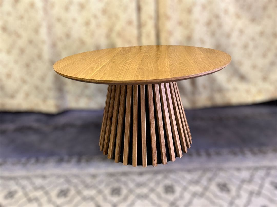 cracker 専用LOWYA ロウヤ 円形センターテーブル 木目調 幅120