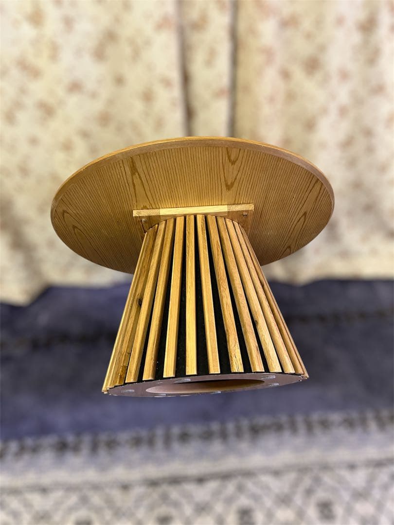 cracker 専用LOWYA ロウヤ 円形センターテーブル 木目調 幅120