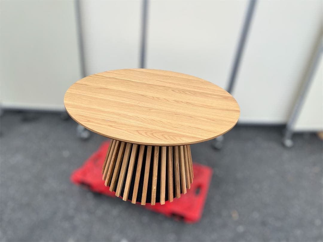 cracker 専用LOWYA ロウヤ 円形センターテーブル 木目調 幅120