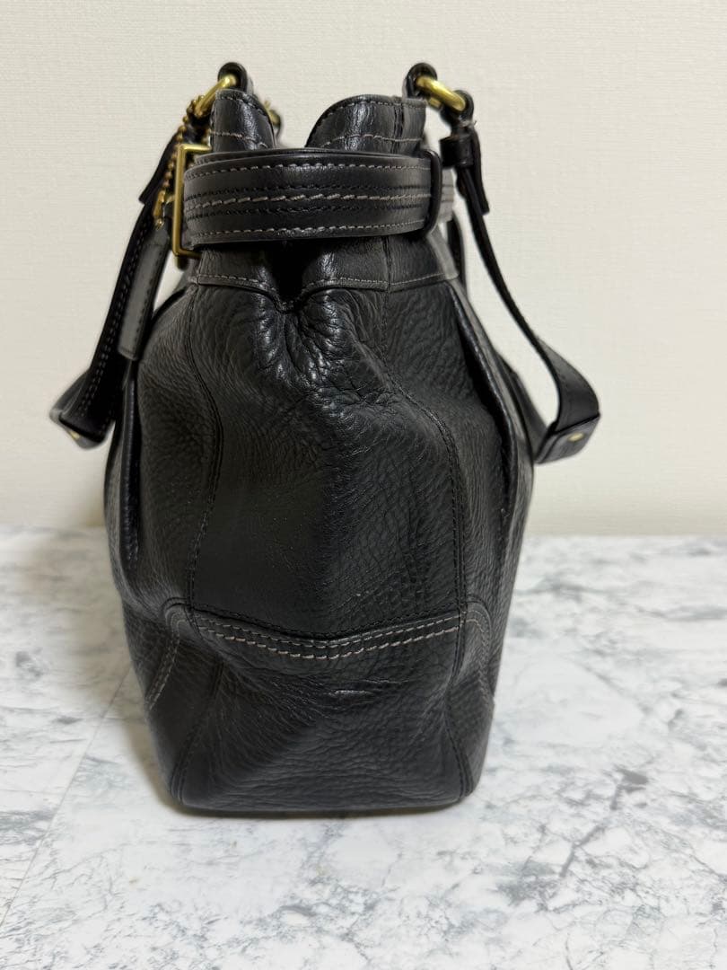 COACH コーチ トートバッグ ハンドバッグ レザー ブラック