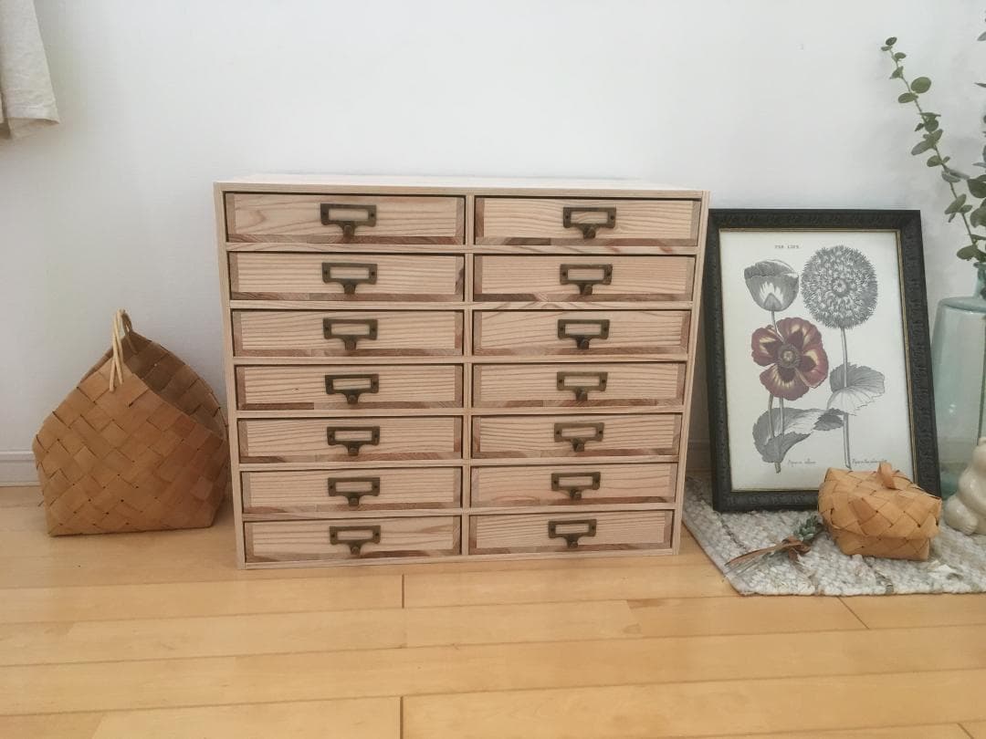 なんの木★送料無料★ネームプレート2段2列引き出し