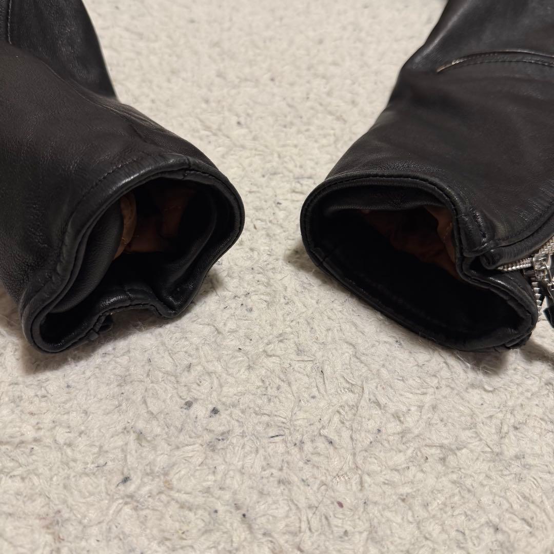 近年極美品　ナノユニバース　シングルライダースジャケット　羊革　キルティング