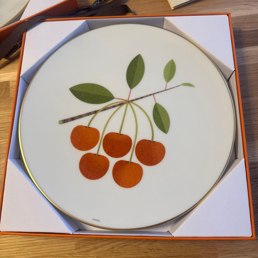 エルメスデザートプレート＜カオルミ＞ ミカン　チェリー　2枚