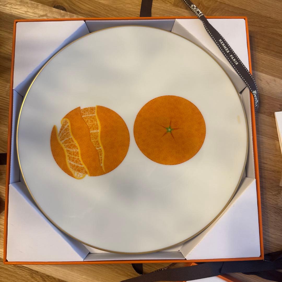 エルメスデザートプレート＜カオルミ＞ ミカン　チェリー　2枚