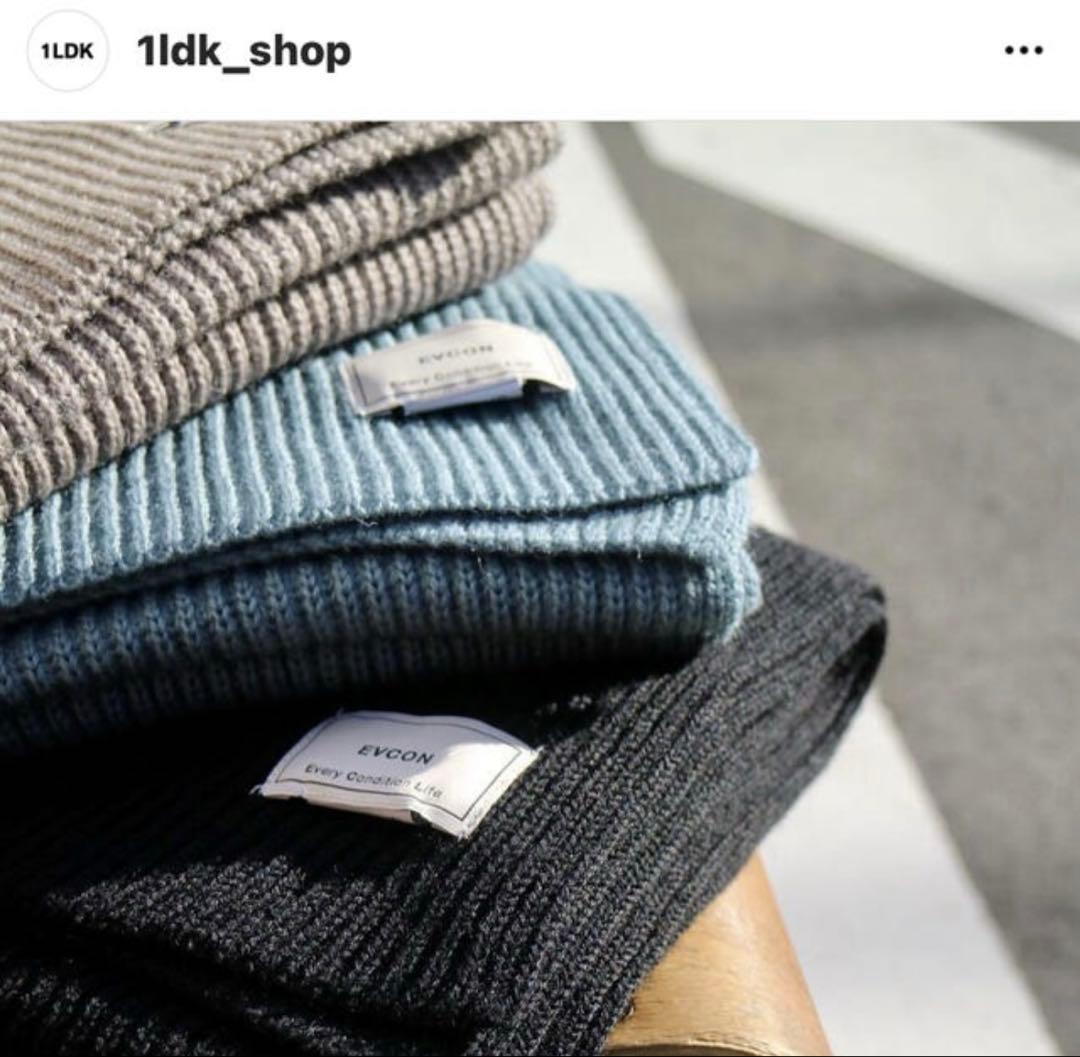 希少 1ldk evcon KNIT SCARF リブ マフラー