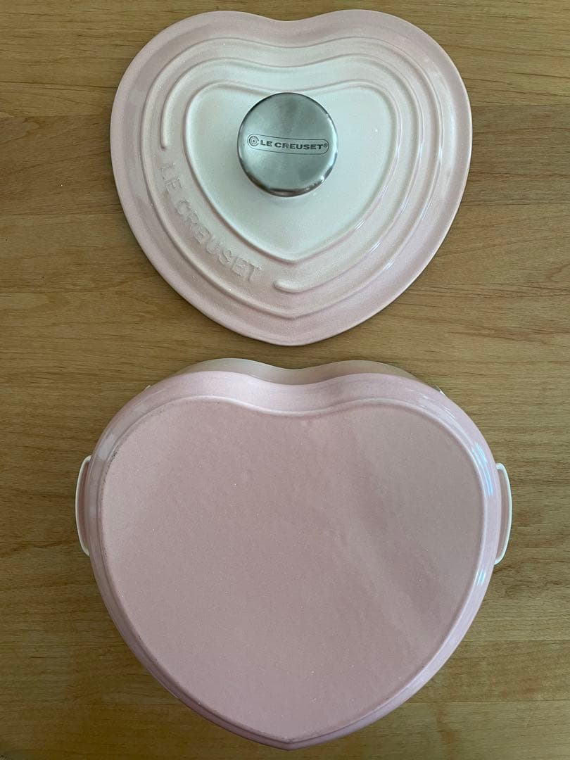 ルクルーゼ ココットダムール ハート パウダーピンク