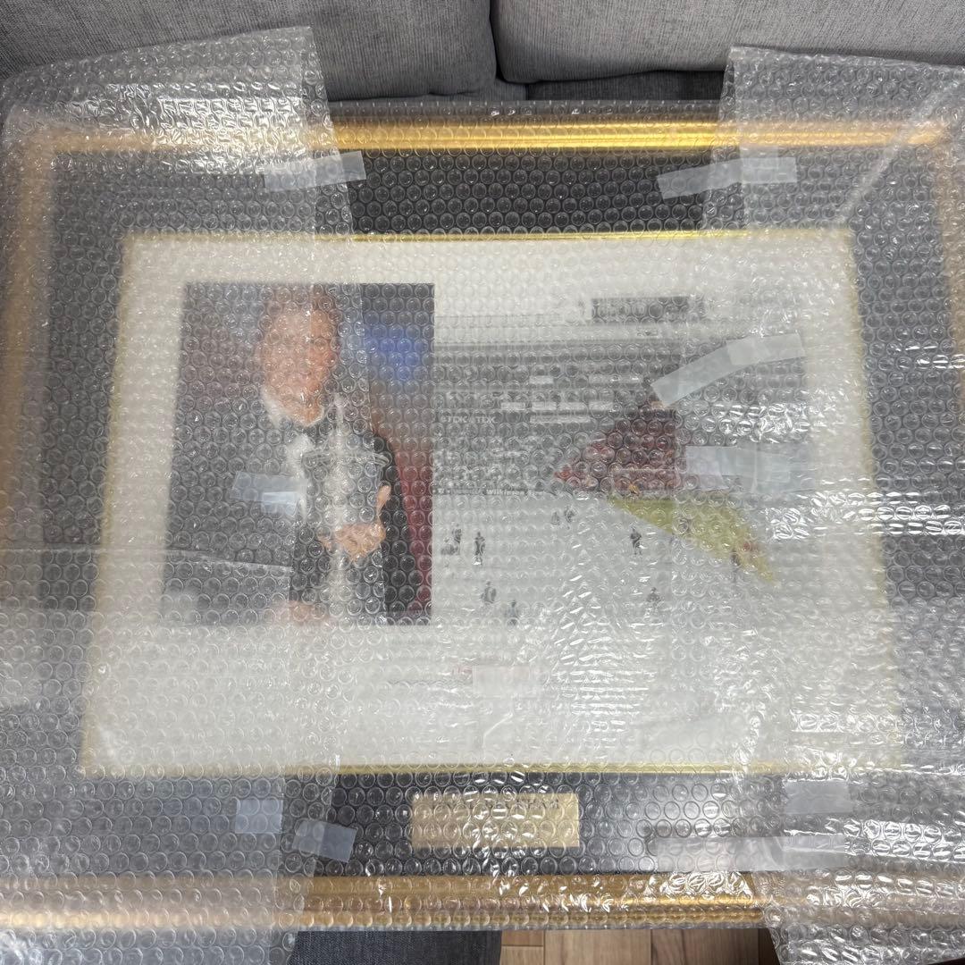 ベッカム　直筆サインアート　マンチェスターユナイテッド　ザ・ダグアウト　新品