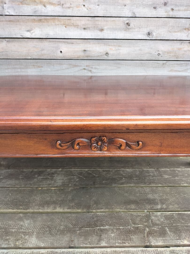 M♦TAD送料込 希少 アンティーク　総無垢　猫脚テーブル ローテーブル