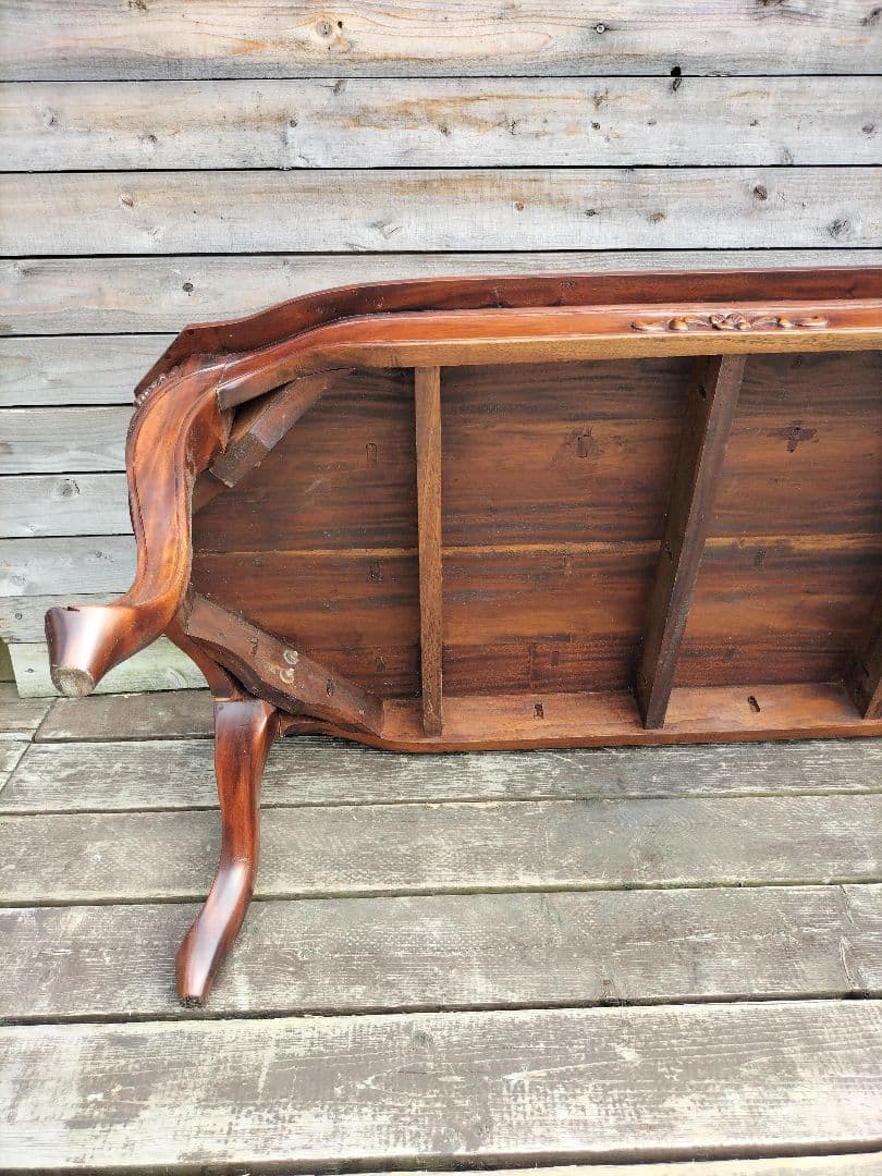 M♦TAD送料込 希少 アンティーク　総無垢　猫脚テーブル ローテーブル